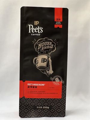 Caixa lacrada bolsa saco de café Mylar fundo plano suporte para grãos de café torrado