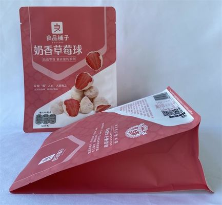 Bolsas stand up personalizadas de verniz fosco 100 mícrons à prova d'água para lanches