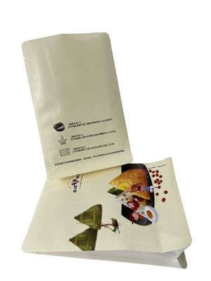 Matt Varnish Flat Bottom Pouches Side Gusset Humectation Proof Para Alimentos de Arroz