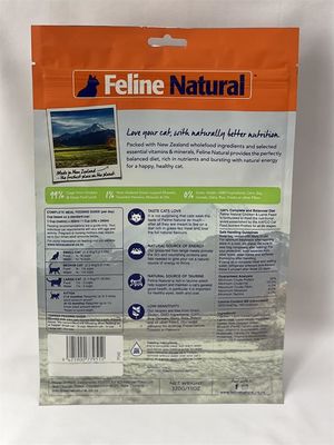 Sacos para embalagem de alimentos para animais de estimação com impressão personalizada fundo plano fosco