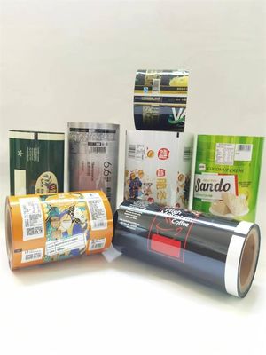 Rolos laminados impressos com folha de plástico para embalagens de alimentos para lanches