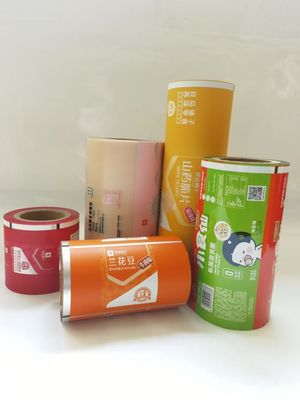 Rolos laminados impressos com folha de plástico para embalagens de alimentos para lanches