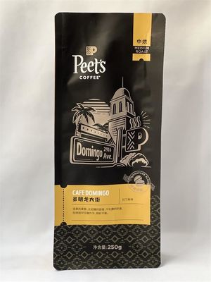Bolsa para embalagem de café Kraft com logotipo personalizado 120 mícrons com válvula