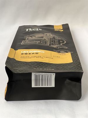 Bolsa para embalagem de café Kraft com logotipo personalizado 120 mícrons com válvula