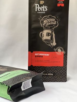 Caixa lacrada bolsa saco de café Mylar fundo plano suporte para grãos de café torrado