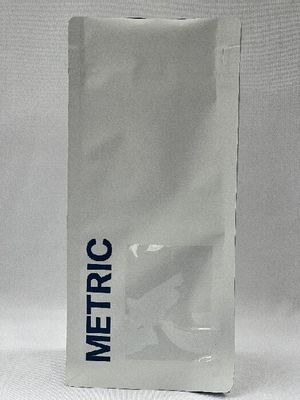 Sacos de embalagem de café de folha branca mate à prova de óleo Sacos de café de fundo plano