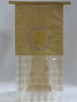 Lata Doypack Stand Up Pouch Saco de papel estampado transparente para pão