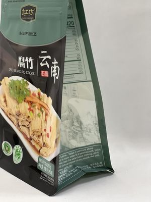 Bolsas para embalagem de alimentos à prova de umidade com laminação brilhante Saco com reforço lateral