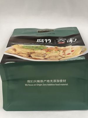 Bolsas para embalagem de alimentos à prova de umidade com laminação brilhante Saco com reforço lateral