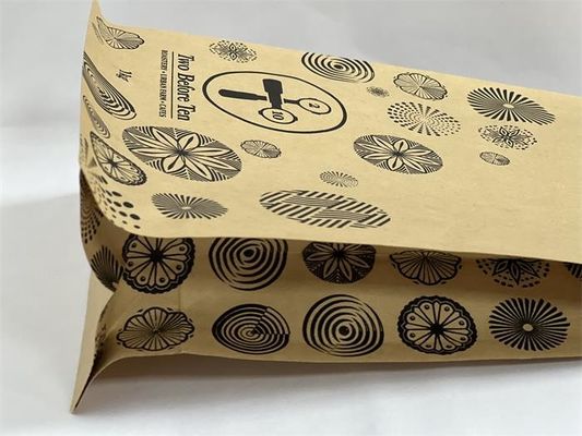 Bolsa reciclável BRC de fundo plano stand-up estampada vazia de grau alimentício