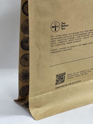Bolsa reciclável BRC de fundo plano stand-up estampada vazia de grau alimentício