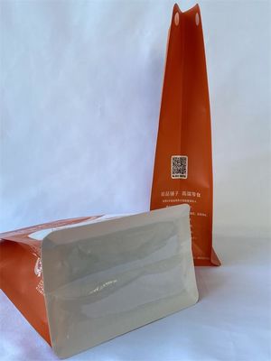 Reforço de bolsa biodegradável de fundo plano com janela