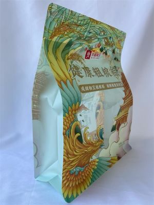 Sacos transparentes para alimentos com fundo plano e sem metal 480 g impressos personalizados