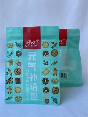 Sacos plásticos de fundo plano Mylar impressos com logotipo personalizado para lanches