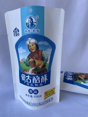 Saco de comida de papel kraft metalizado com janela transparente