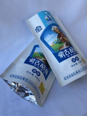 Saco de comida de papel kraft metalizado com janela transparente