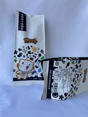 Bolsas de papel kraft branco com reforço lateral ISO plástico laminado ecológico