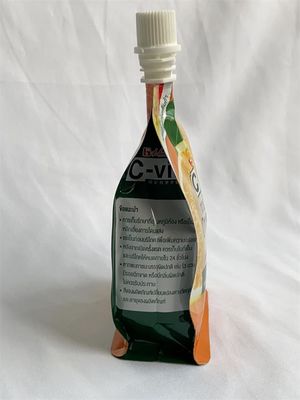 Bolsa de embalagem com bico plano de alta barreira para bebidas de frutas 150 ml