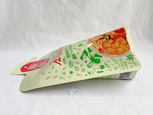 Bolsa de suporte de plástico com impressão personalizada cor CMYK para lanche de café