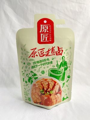 Bolsa de suporte de plástico com impressão personalizada cor CMYK para lanche de café