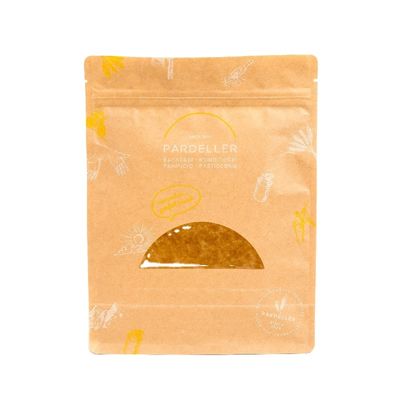 Bolsas de embalagem de papel para impressão em rotogravura em pé marrom para lanche chá