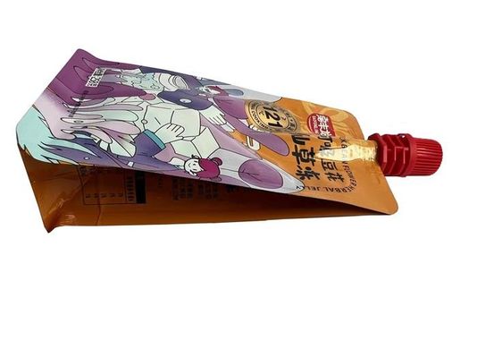 Bolsa de embalagem com bico RCPP impressa com superfície personalizada 130 mícrons