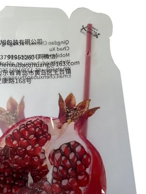 180 ml Saco impresso em forma livre de três lados para alimentos líquidos com palha