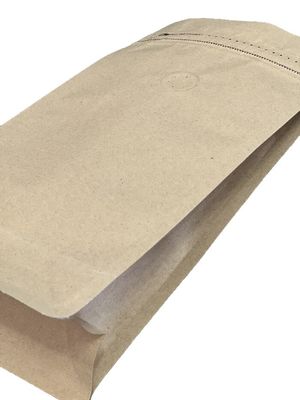 Saco de embalagem de café de 500 g de capacidade com papel Kraft castanho para café