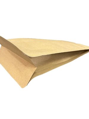 Caixa de embalagem de papel Kraft de café Selo térmico fundo plano com válvula