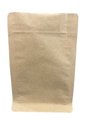 Caixa de embalagem de papel Kraft de café Selo térmico fundo plano com válvula