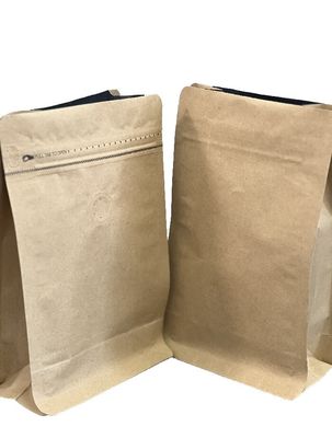 OEM Sacos de café de fundo plano com excelente exibição Ziplock de uma só maneira 100g-1kg