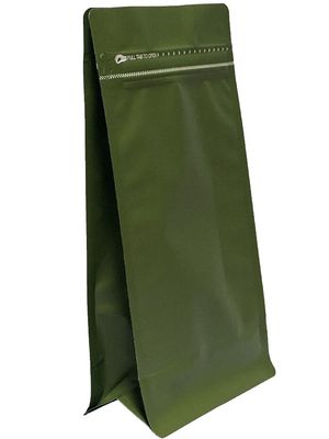 Material de alumínio PE Saco de válvula de fundo plano para embalagens de 500 g de café