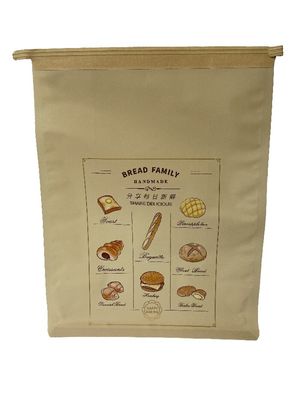 Laminado seco de fundo plano suave e personalizado com gravata de lata para pão