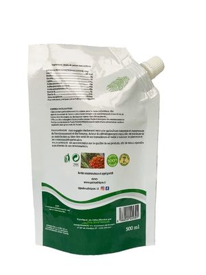 Folha de papel personalizada Stand Up Side Spout Pouch para óleo com cores CMYK Spot