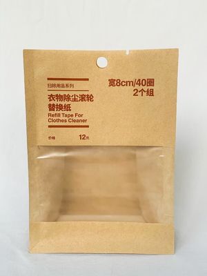 Bolsa de fundo plano personalizada com gravura de impressão de papel kraft ecológico