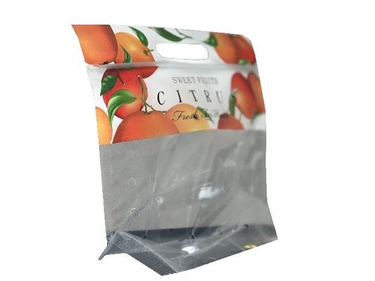 Embalagens de alimentos personalizadas Saco de zíper para frutas com buraco de perfuração