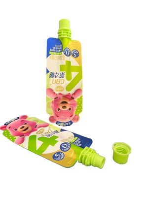 Bolsa de alimentos reutilizável personalizada com fecho fácil e tampa para bebê