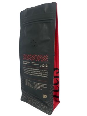 Sacos de café de fundo plano personalizáveis com fecho de uma só vez
