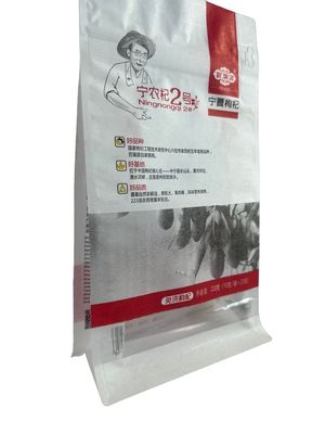 Bolsa de papel branco para arroz com fecho