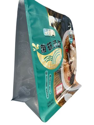 Bolsa de fundo plano com fecho de fecho de qualidade alimentar PET / VMPET / PE impresso sob medida